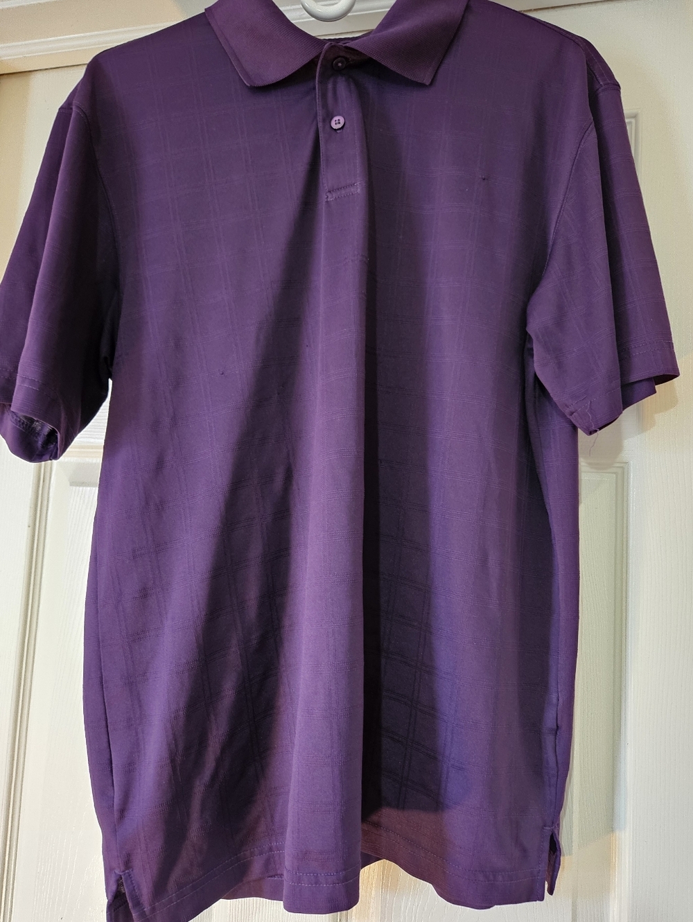 Marc Edwards Men's Purple Polo Shirt - Classic Short Sleeve Size Medium